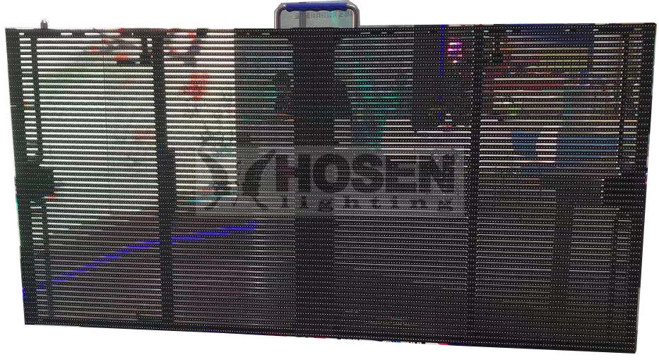 P3.91  Tranparent waterproof led display screen for outdoor rental HS-LDP3.91Tr